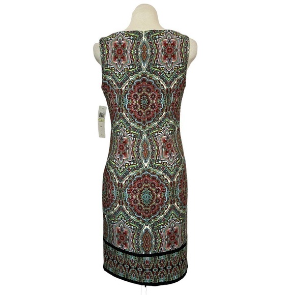 London Times Floral Sleeveless Sheath Dress Size 4 - Picture 4 of 9